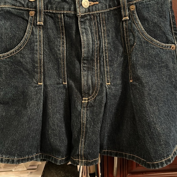 ZARA  Pleated Mini Denim Skirt size extra small - Picture 8 of 11